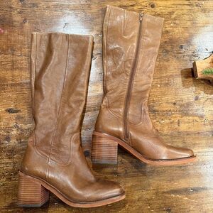 Seychelles Tan Leather Heeled Boots